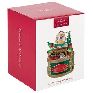 New! Santa's Workshop Wonders Hallmark Keepsake Christmas Ornament Toy Train Set